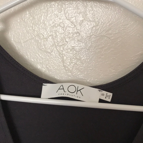 Dark Grey Ruffled Dress - Picture 3 of 5